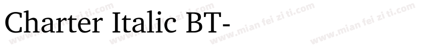 Charter Italic BT字体转换